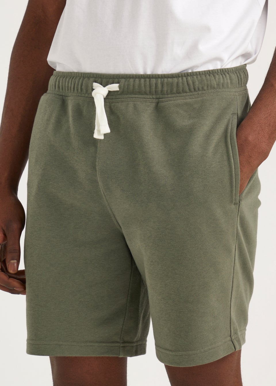 Mens khaki shop jogger shorts