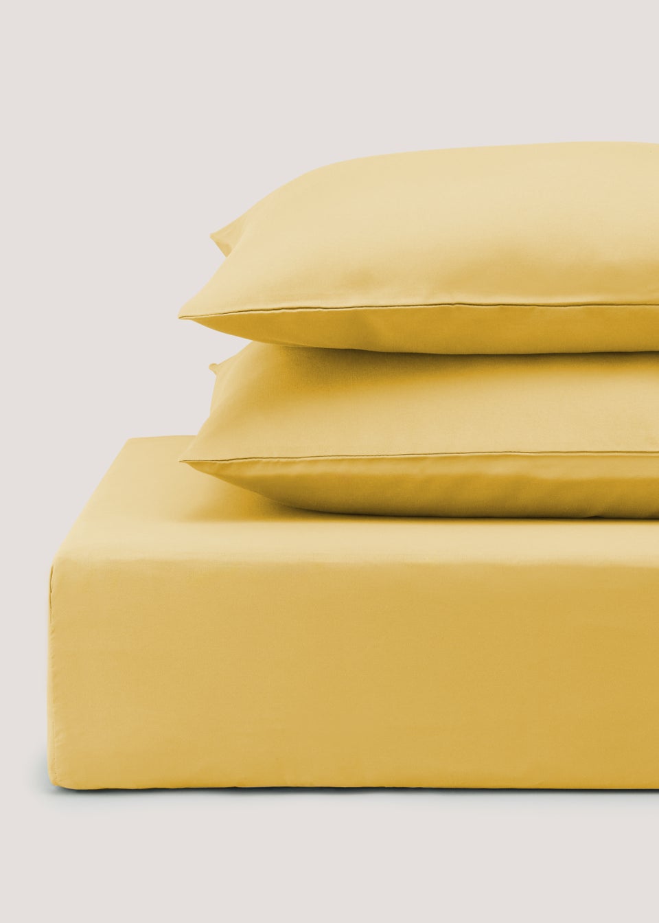Yellow Super Soft Fitted Bed Sheet & Pillow Case Bundle