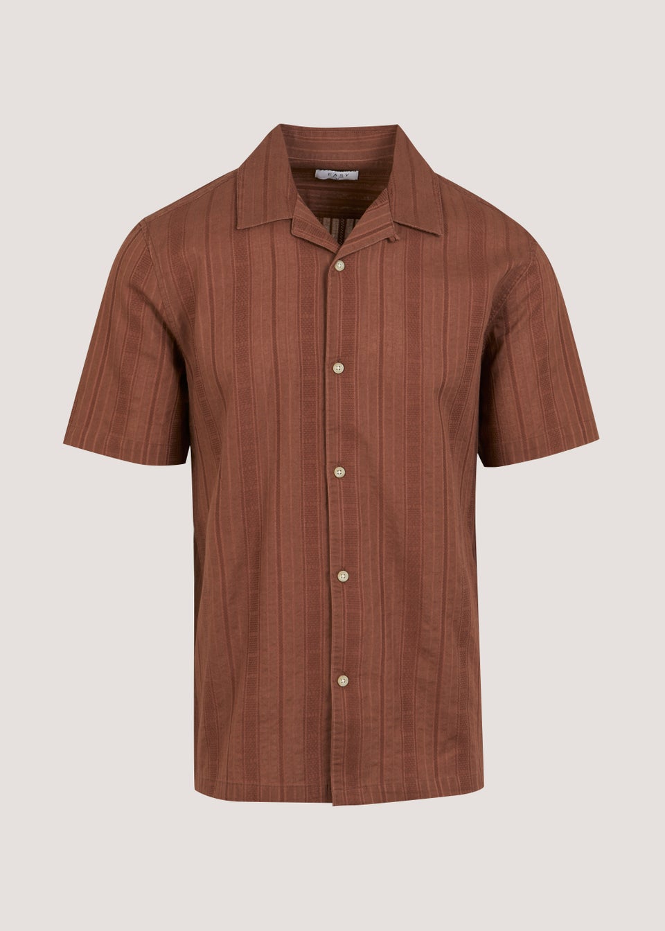 Rust Textured Short Sleeve Shirt