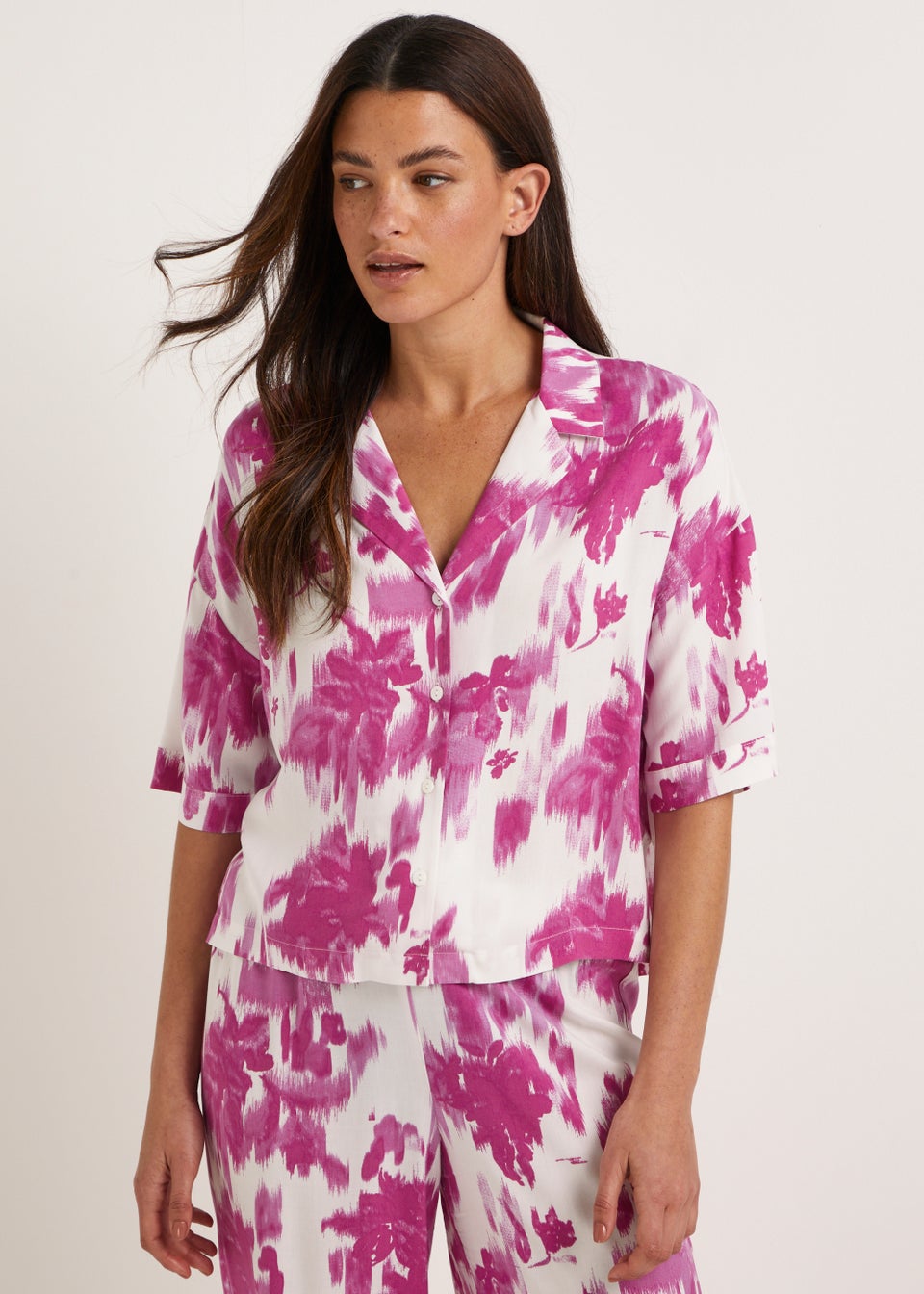 Pink Mix & Match Floral Pyjama Top