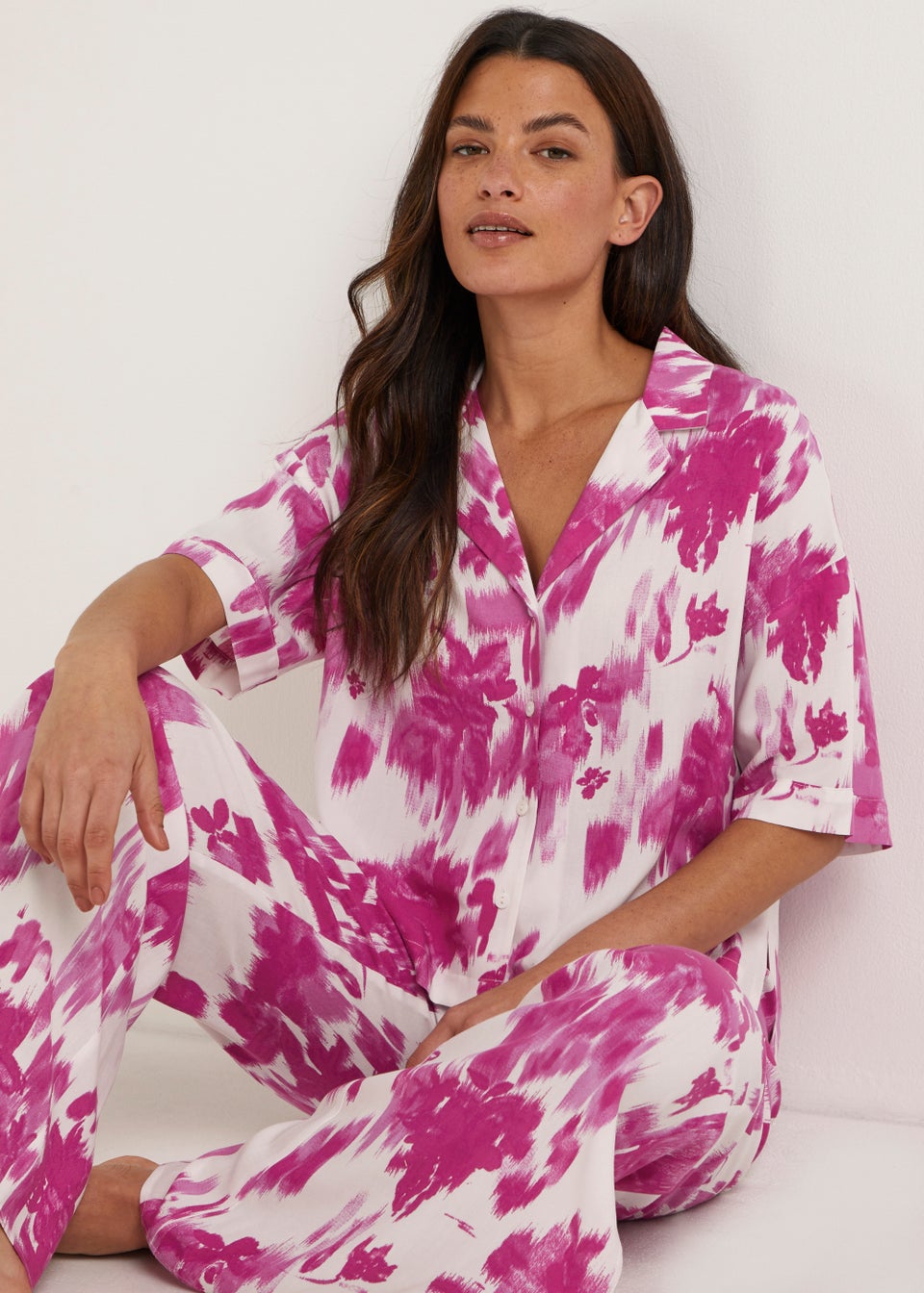 Pink Mix & Match Floral Pyjama Top