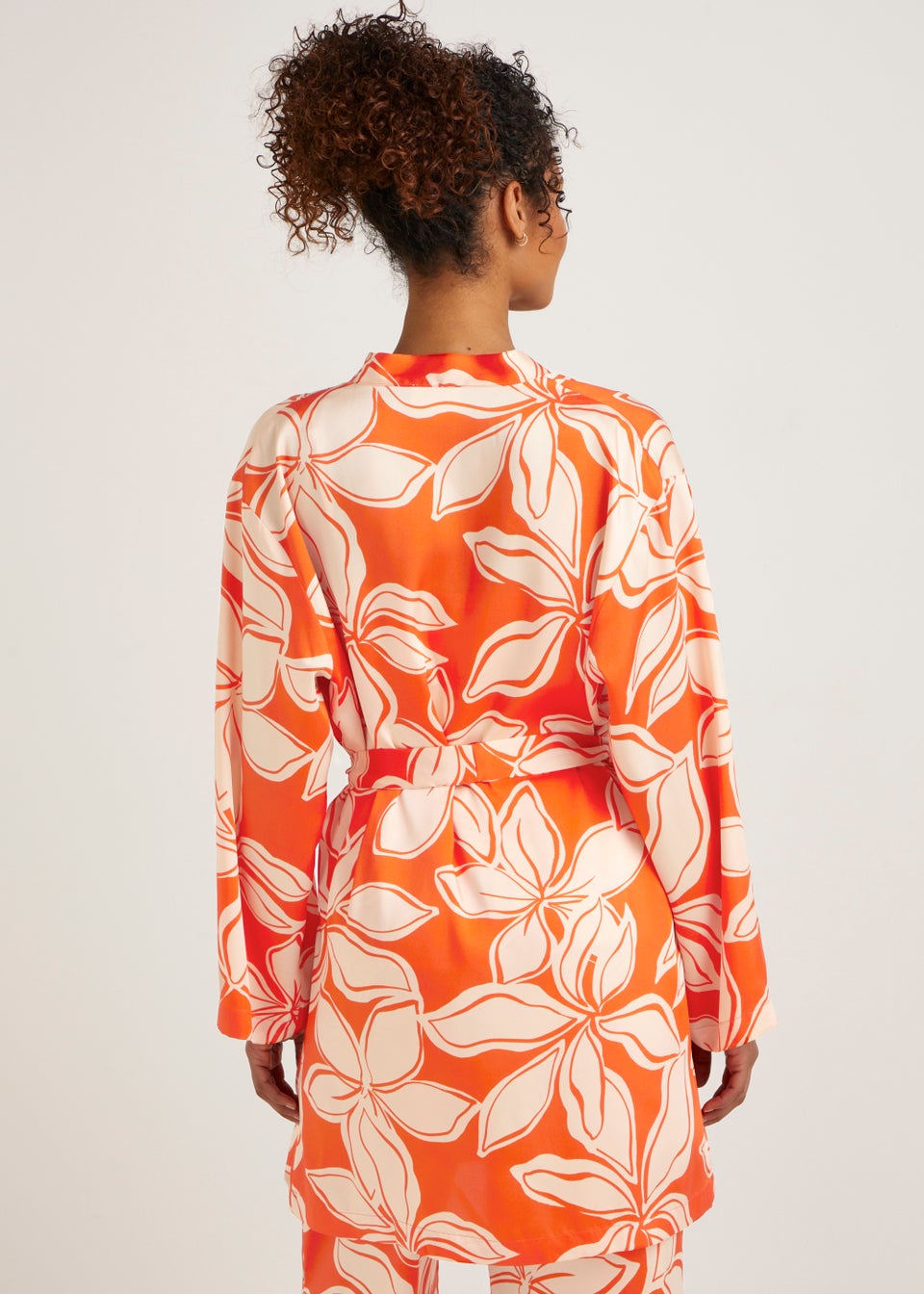 Orange Floral Kimono