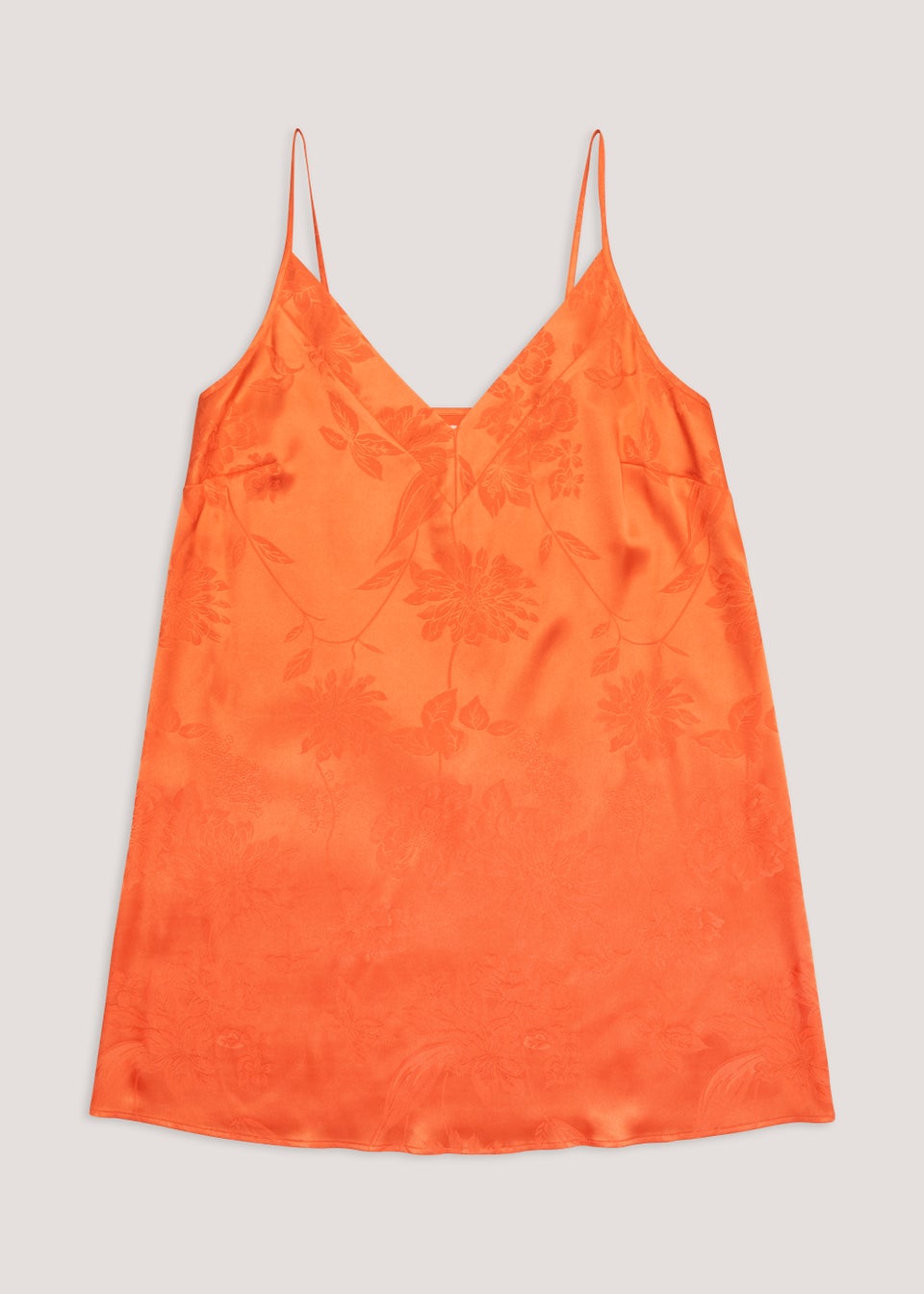 Orange Satin Jacquard Chemise Matalan