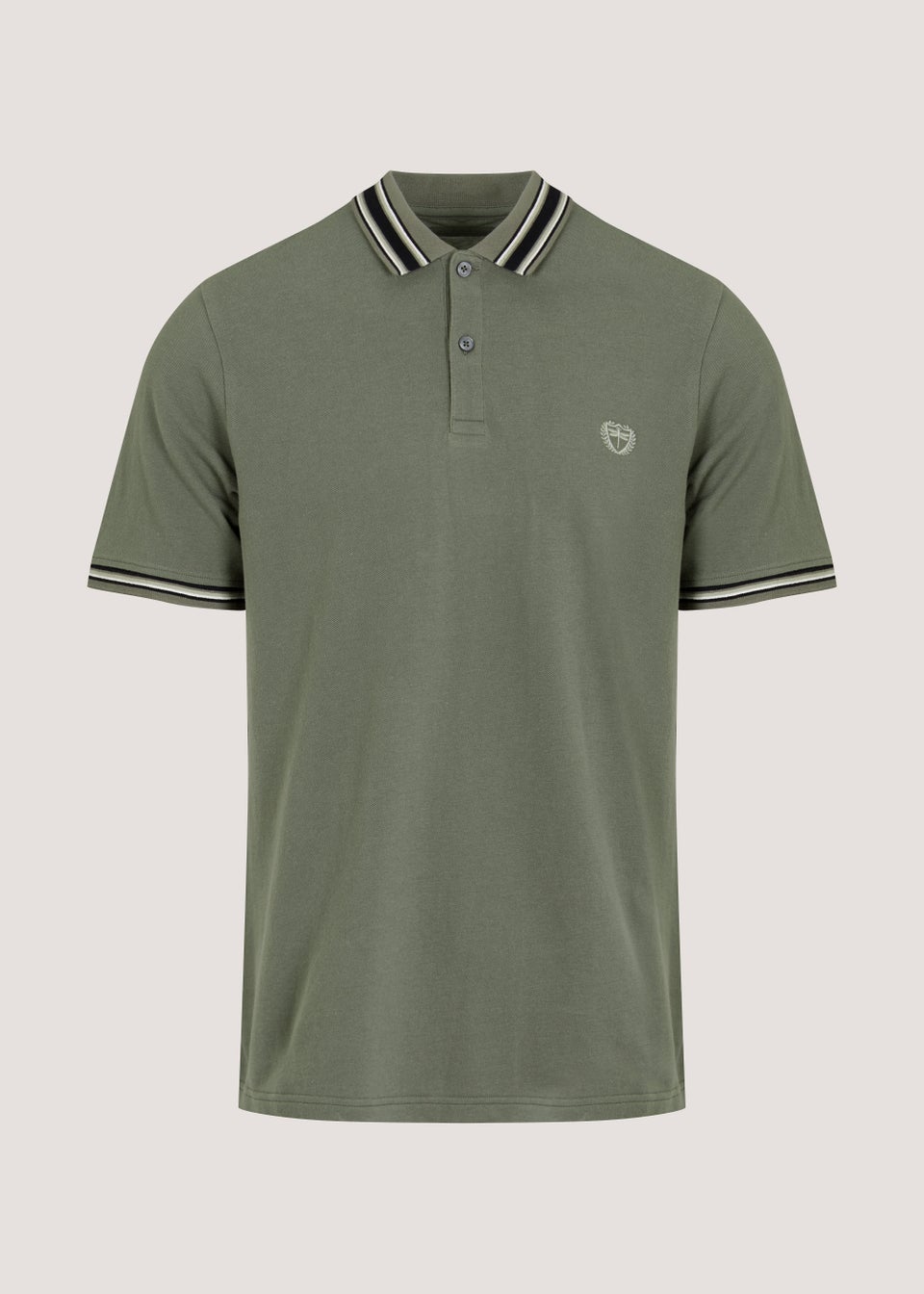 Khaki Tipped Polo Shirt