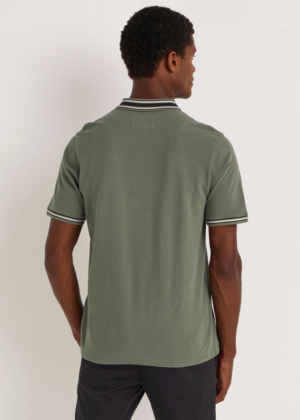 Khaki Tipped Polo Shirt