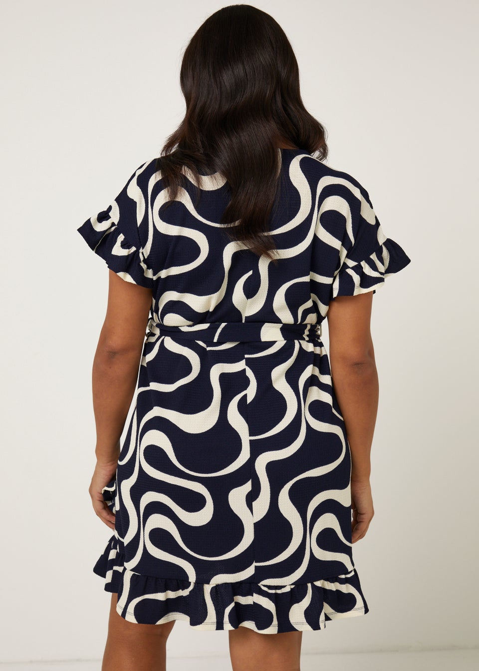 Papaya Curve Swirl Print Mini Dress Matalan