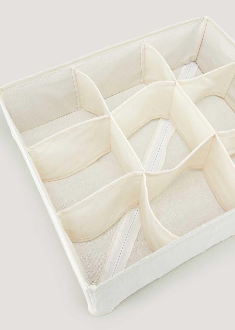 Cream Canvas Wardrobe Organiser (35cm x 30cm x 11cm)