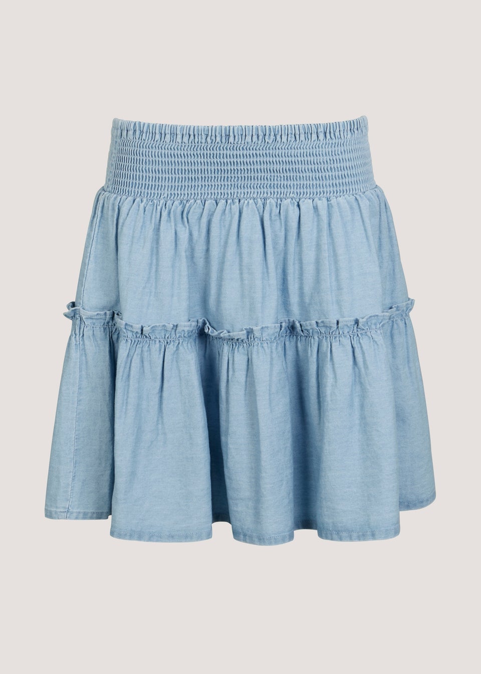 Mid Wash Ruffle Skirt