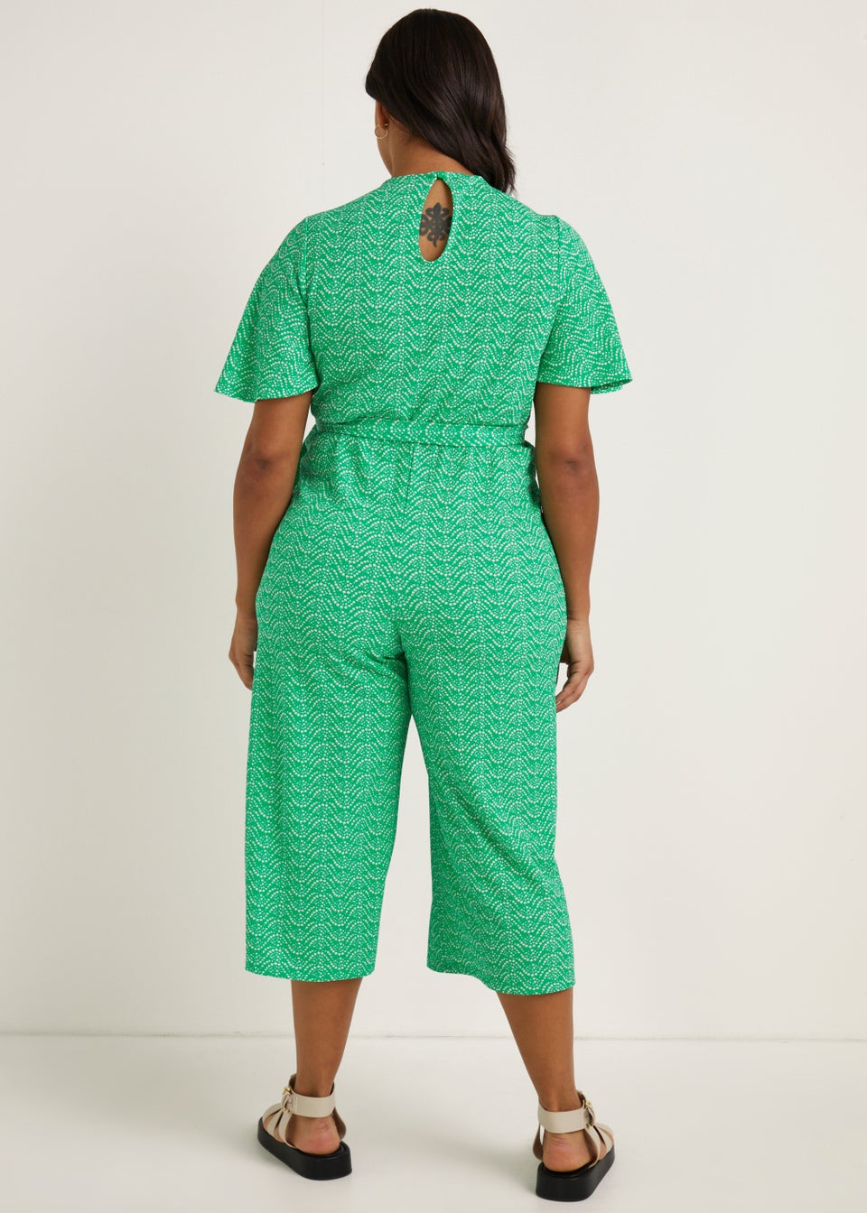 Papaya Curve Green Print Jumpsuit