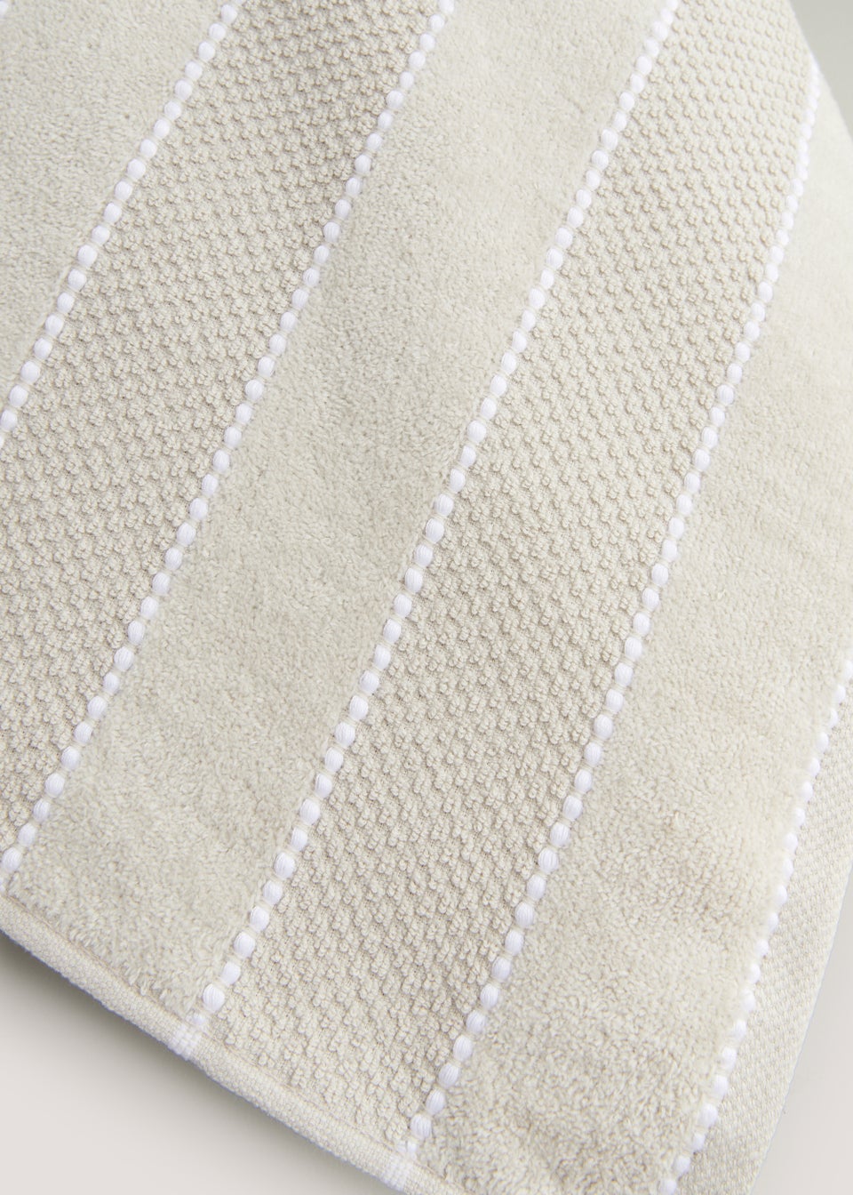 Natural Textured Stripe Towels