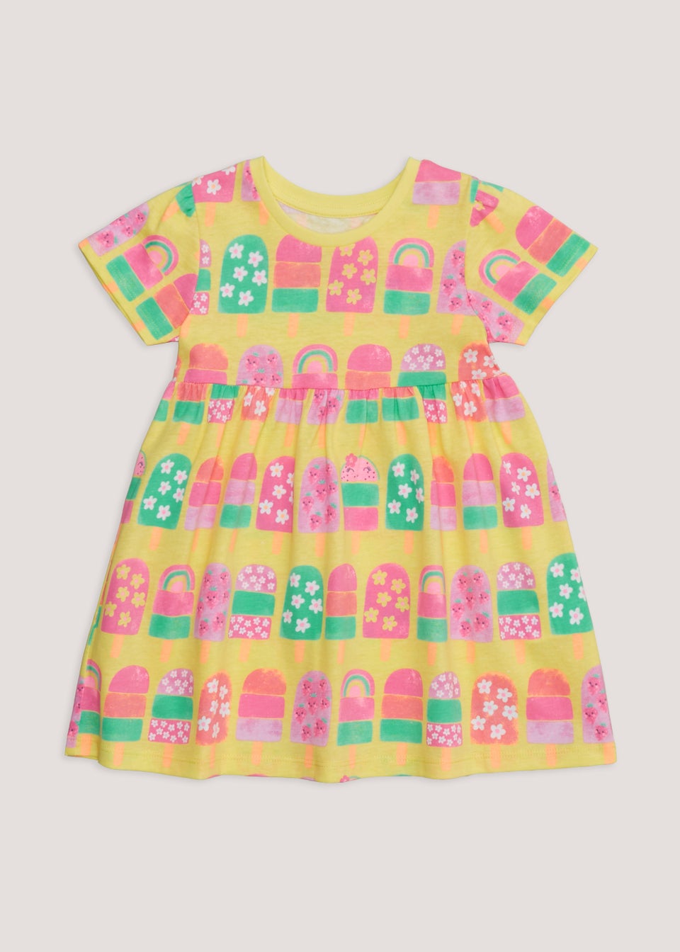 Girls Yellow Ice Lolly Jersey Dress (9mths-6yrs)