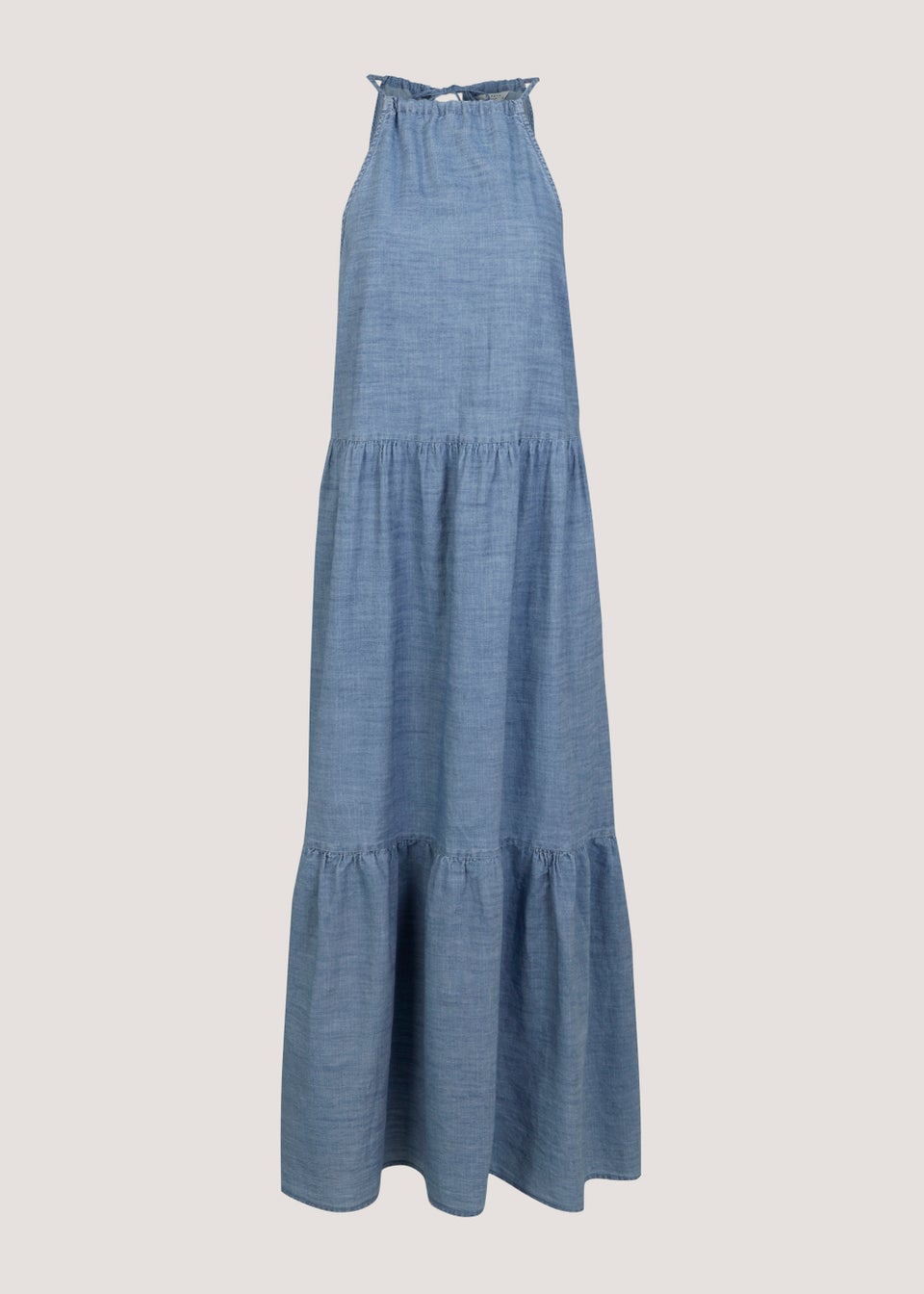 Mid Wash Tiered Maxi Dress