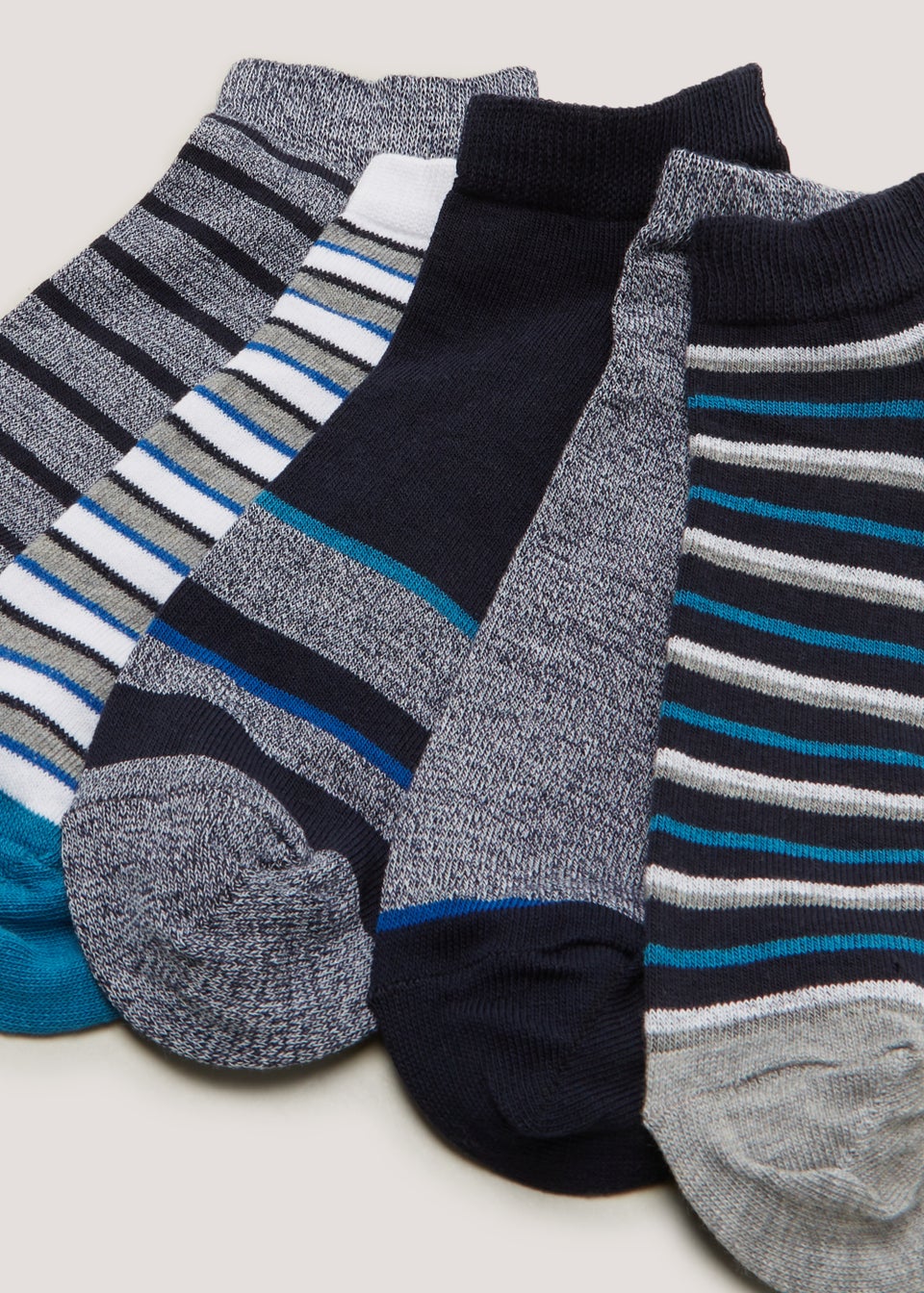 5 Pack Navy Trainer Socks