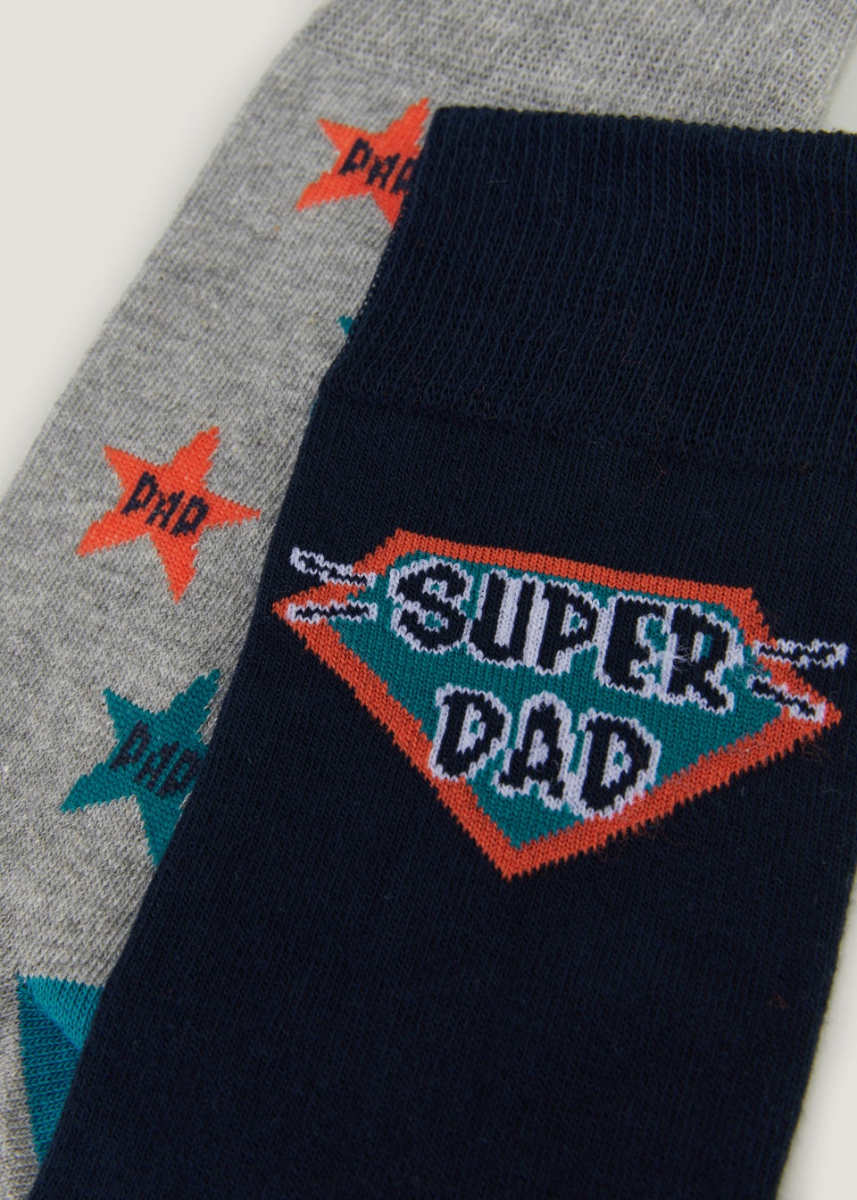Navy 2 Pack Super Dad Socks