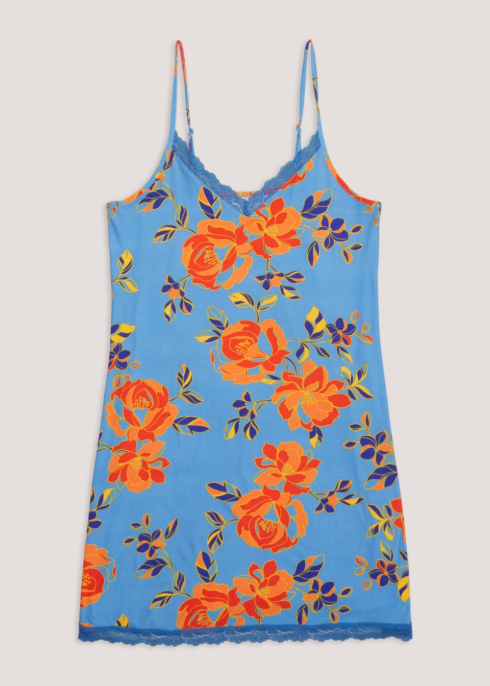 Blue Floral Chemise