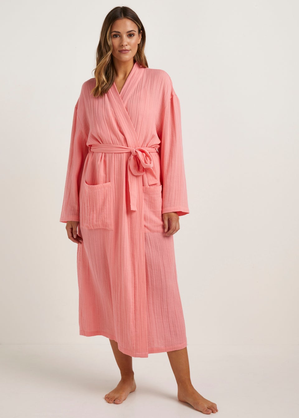WOMENS LADIES WAFFLE 100% Cotton Summer Dressing Gowns Robe Spa Gym Suana  £11.99 - PicClick UK