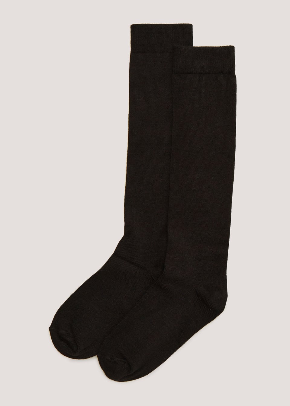 2 Pack Black Knee Socks