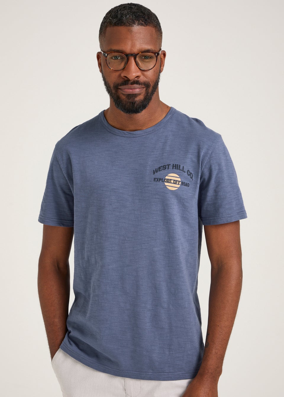 Lincoln Navy 4x4 Print T-Shirt