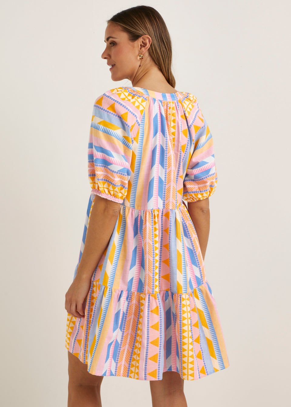 Multicoloured Jacquard Mini Dress