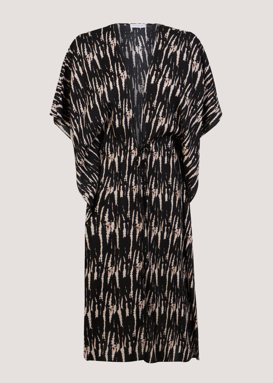 Black Tie Dye Longline Kimono