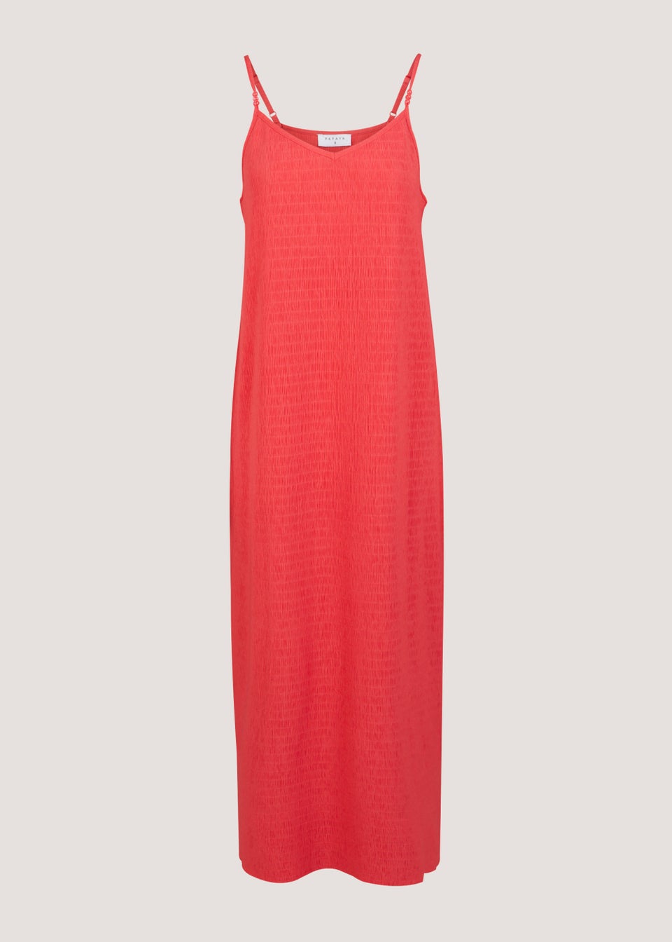 Pink Textured Jersey Midi Cami Dress
