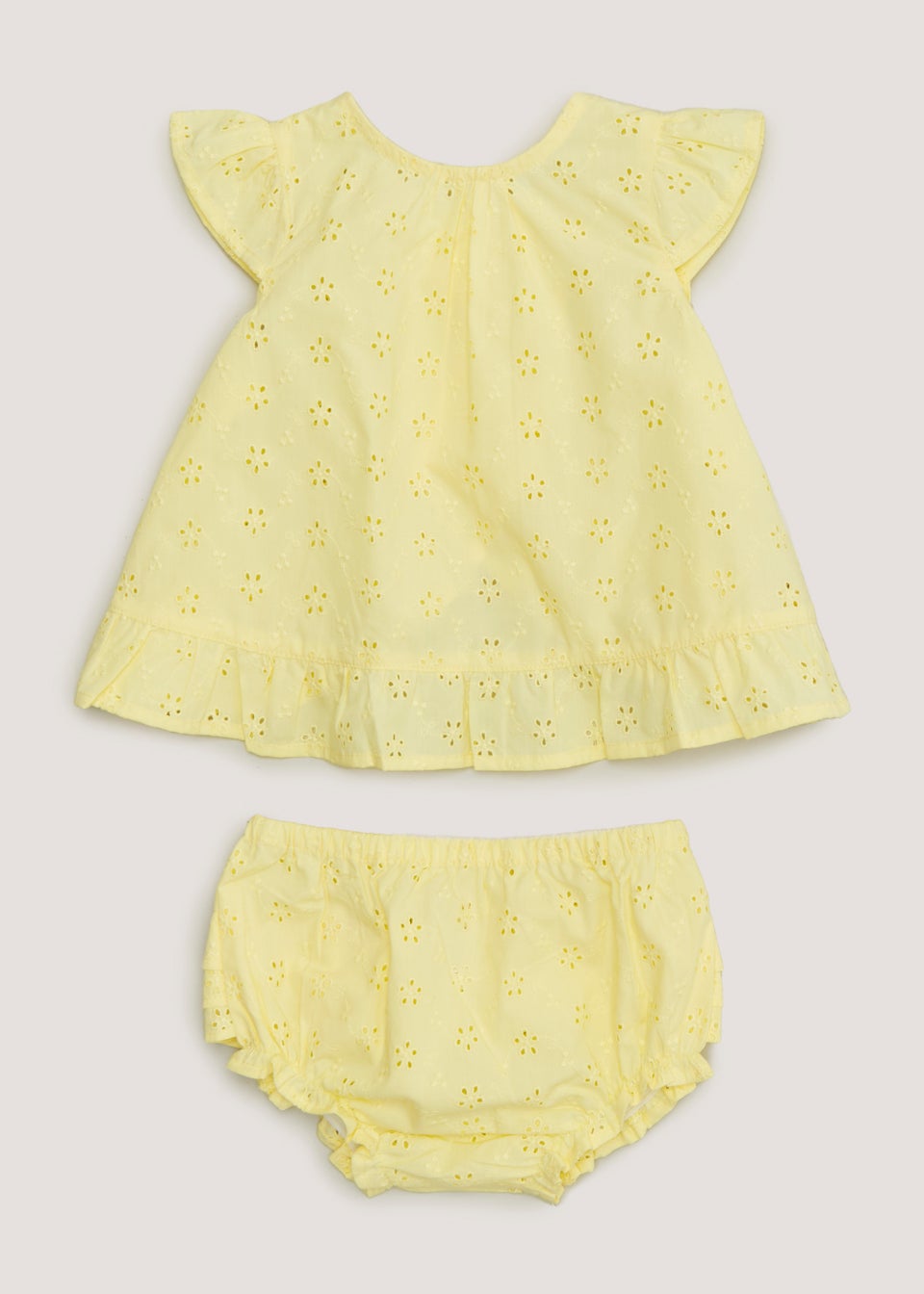 Baby Lemon Broderie Top Knickers Set Newborn 23mths Matalan