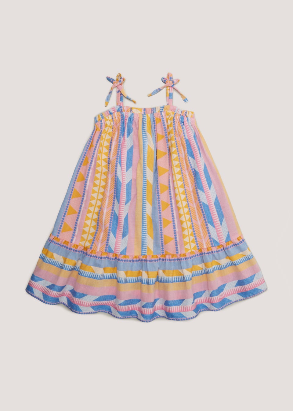 Girls Mini Me Multicoloured Jacquard Dress (4-13yrs)