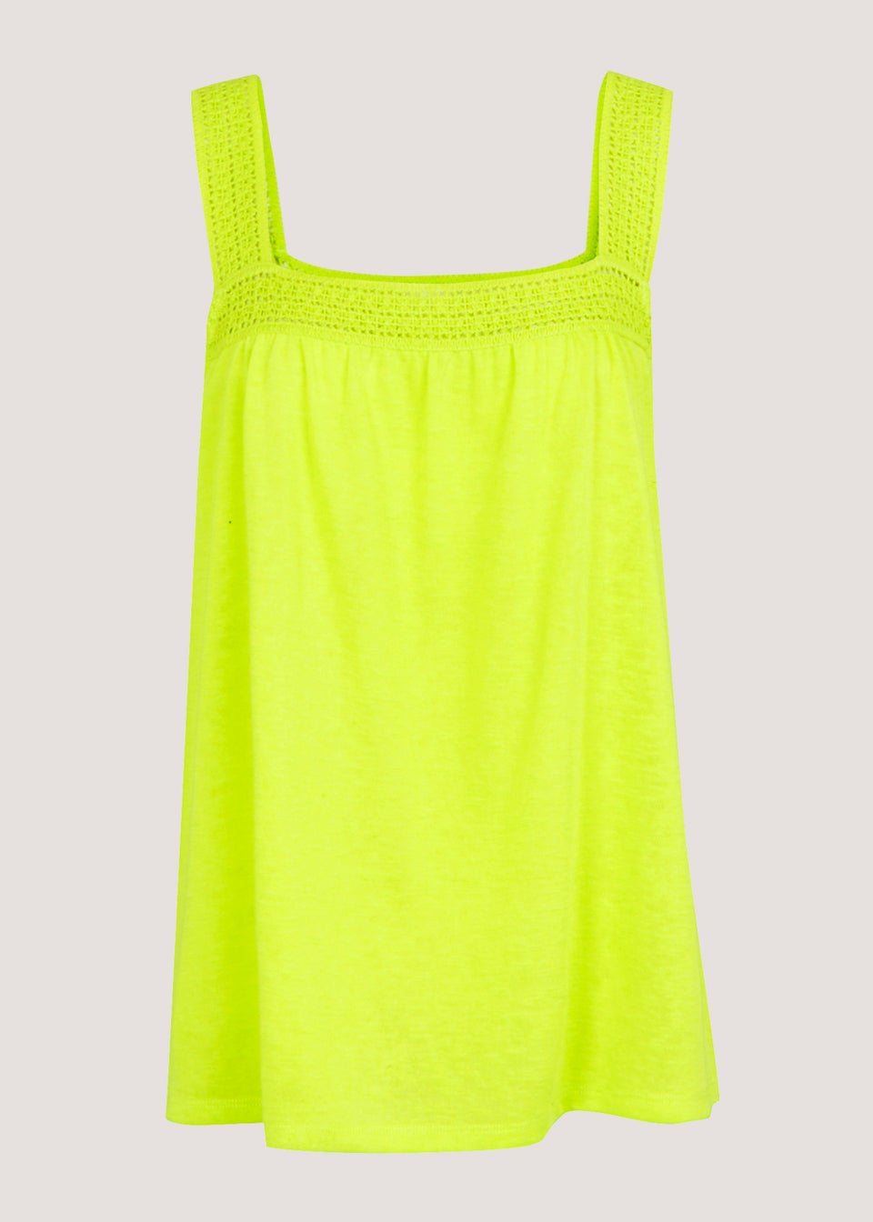 Lime Square Neck Vest Top
