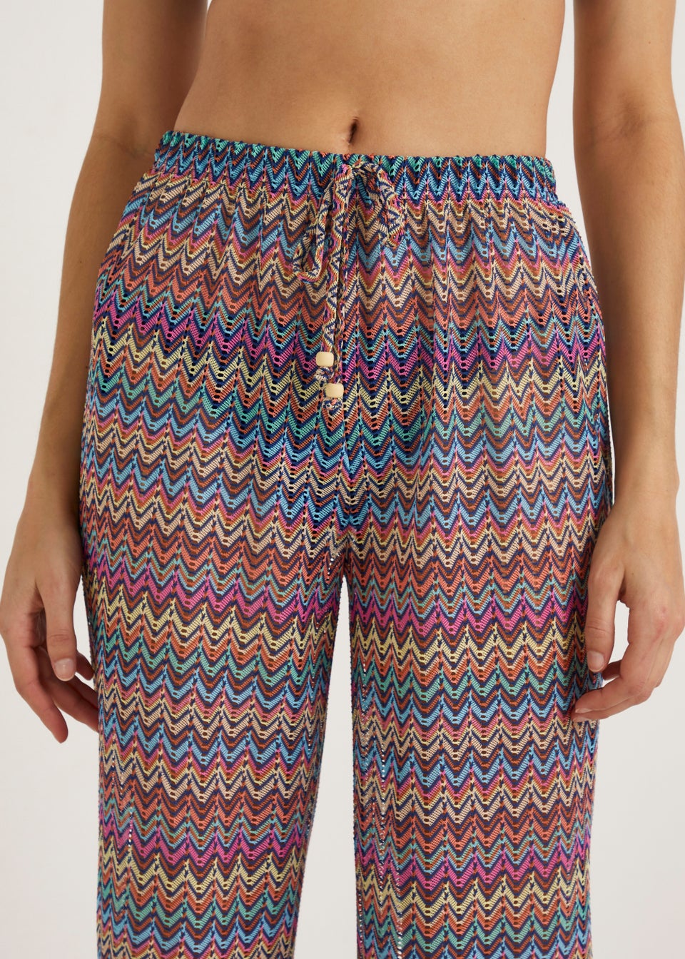 Multicoloured Print Trousers