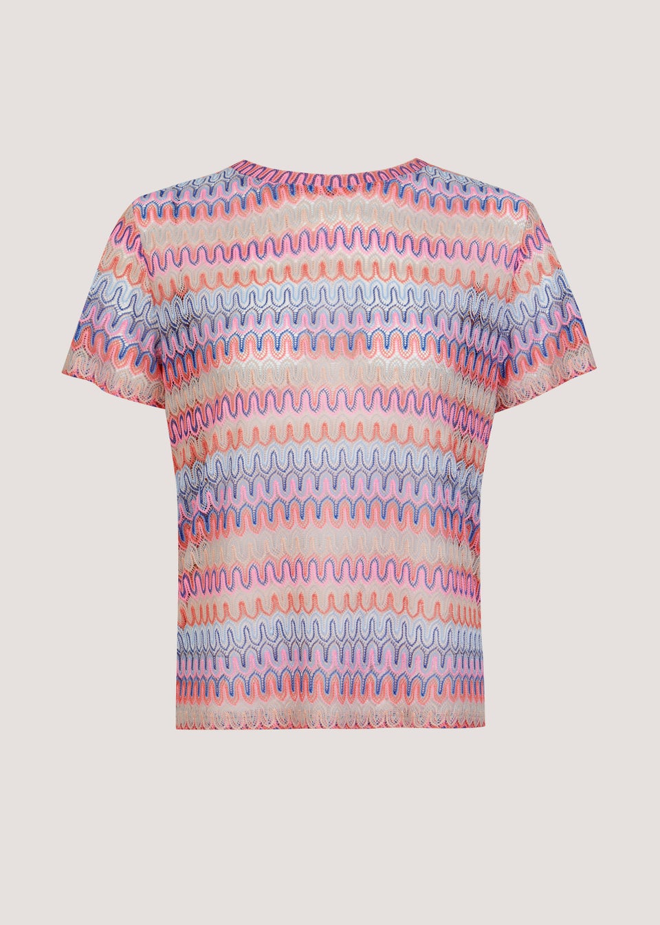 Multicoloured Zigzag Lace T-Shirt