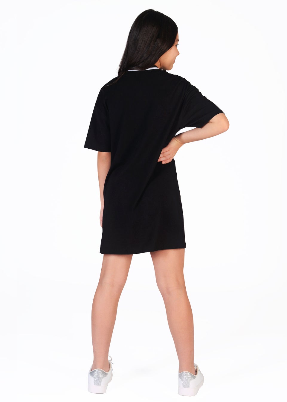 Girls black 2024 shirt dress