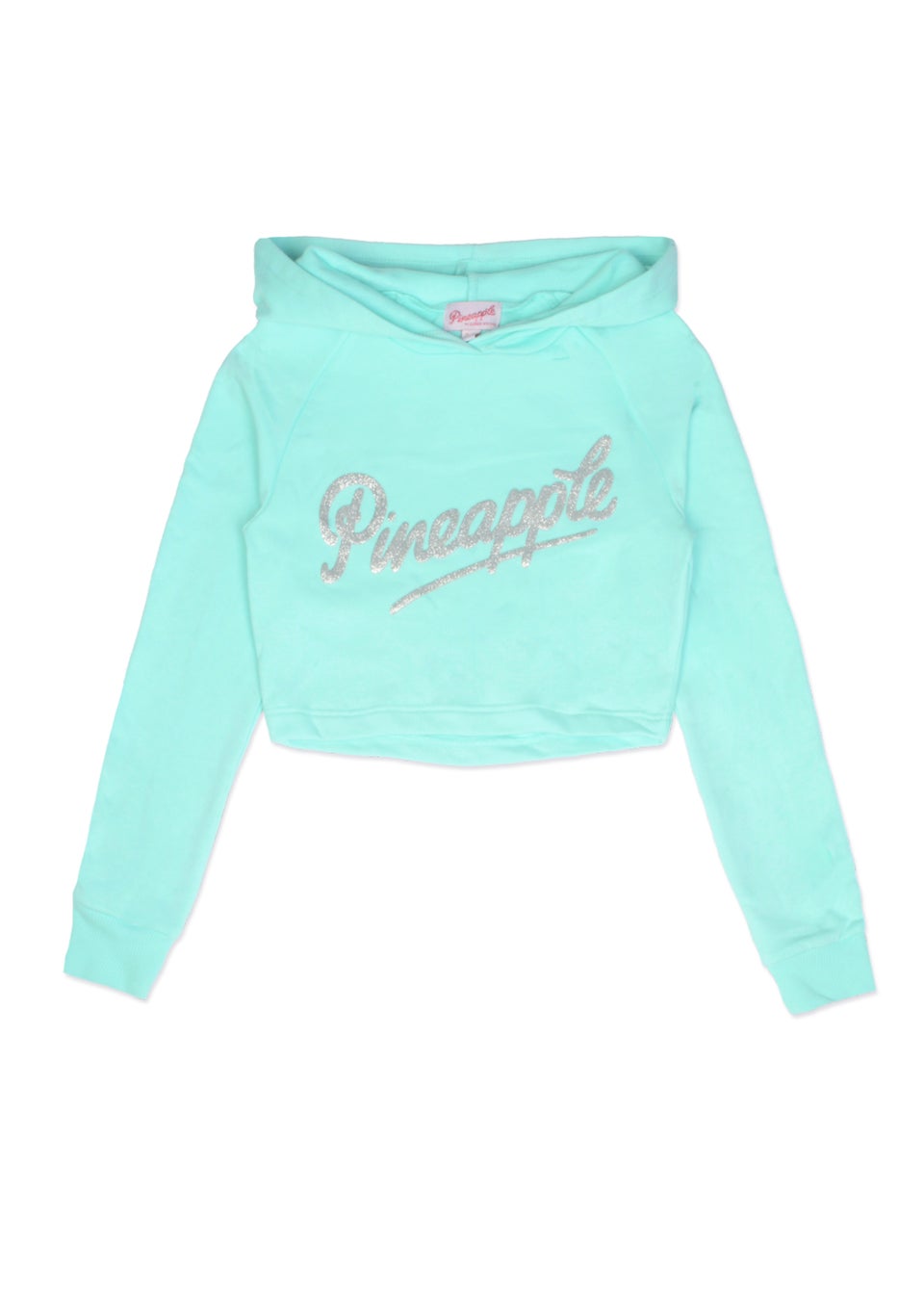 Girls Pineapple Mint Glitter Hoodie 5 13yrs