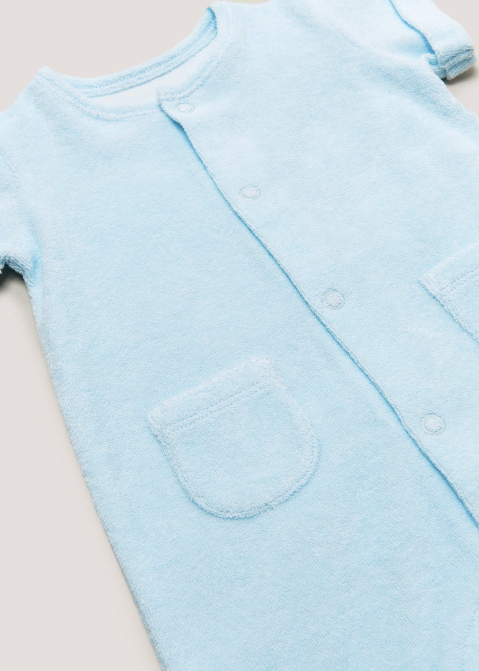 Baby Blue Towelling Shortie & Hat Set (Newborn-12mths)