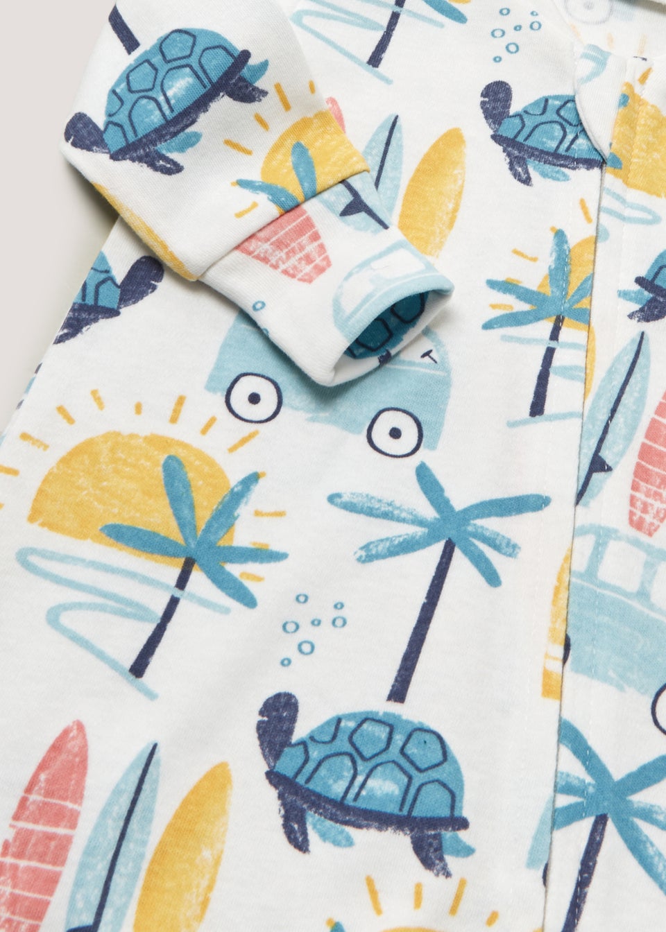 Baby Multicoloured Hawaiian Footless Zip Up Sleepsuit (Tiny Baby-18mths)