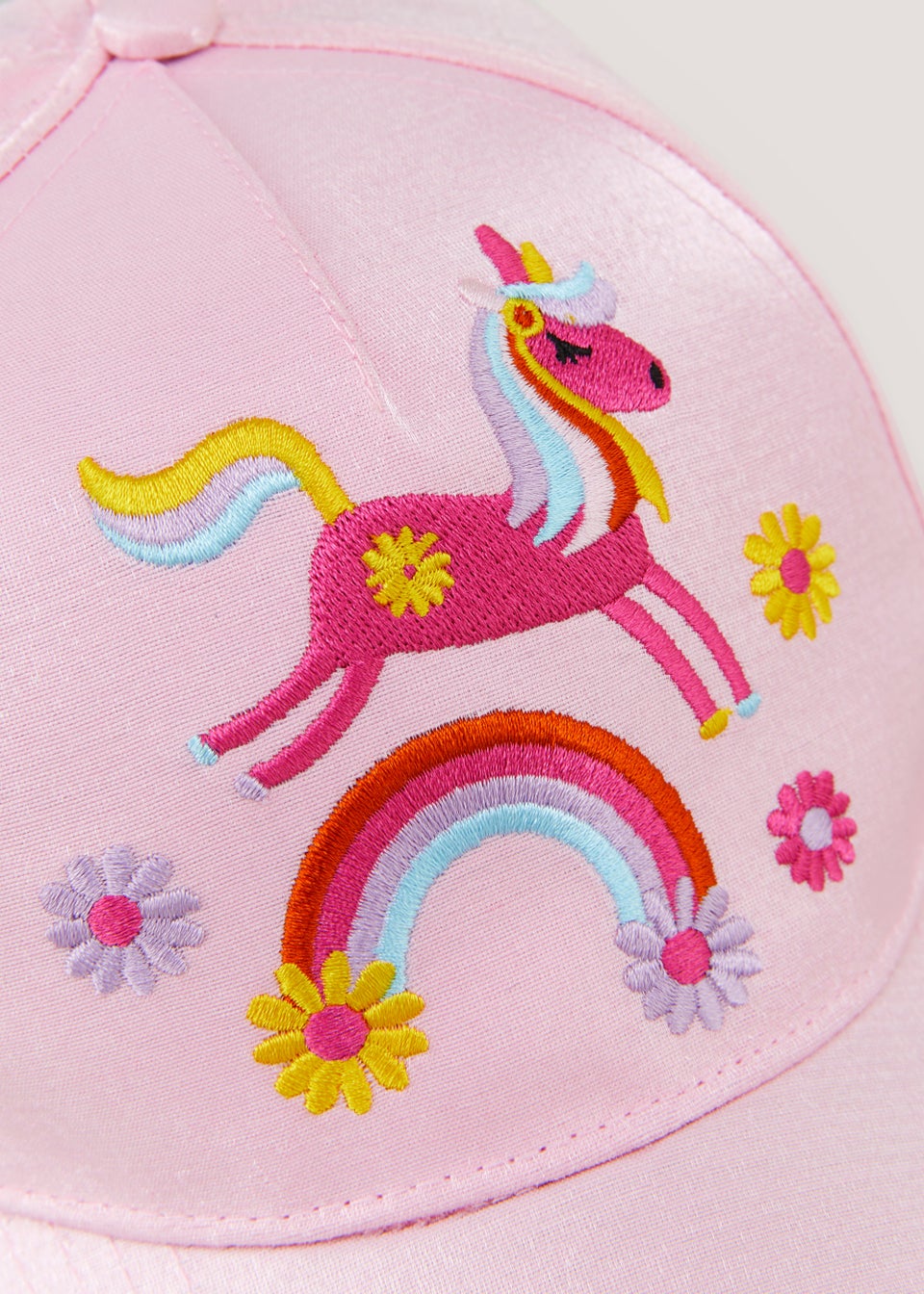 Girls Pink Unicorn Cap