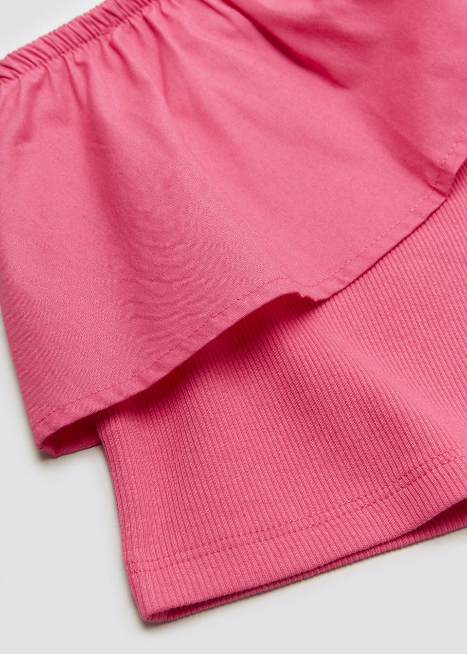 Girls Pink One Shoulder Frill Top (4-13yrs)