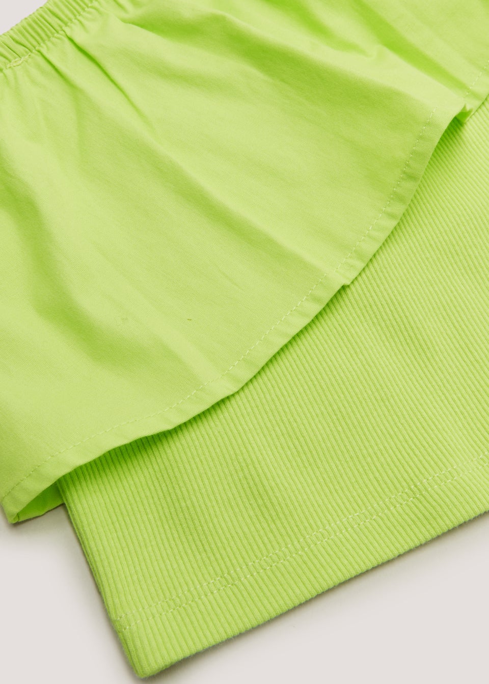 Girls Green One Shoulder Frill Top (4-13yrs)