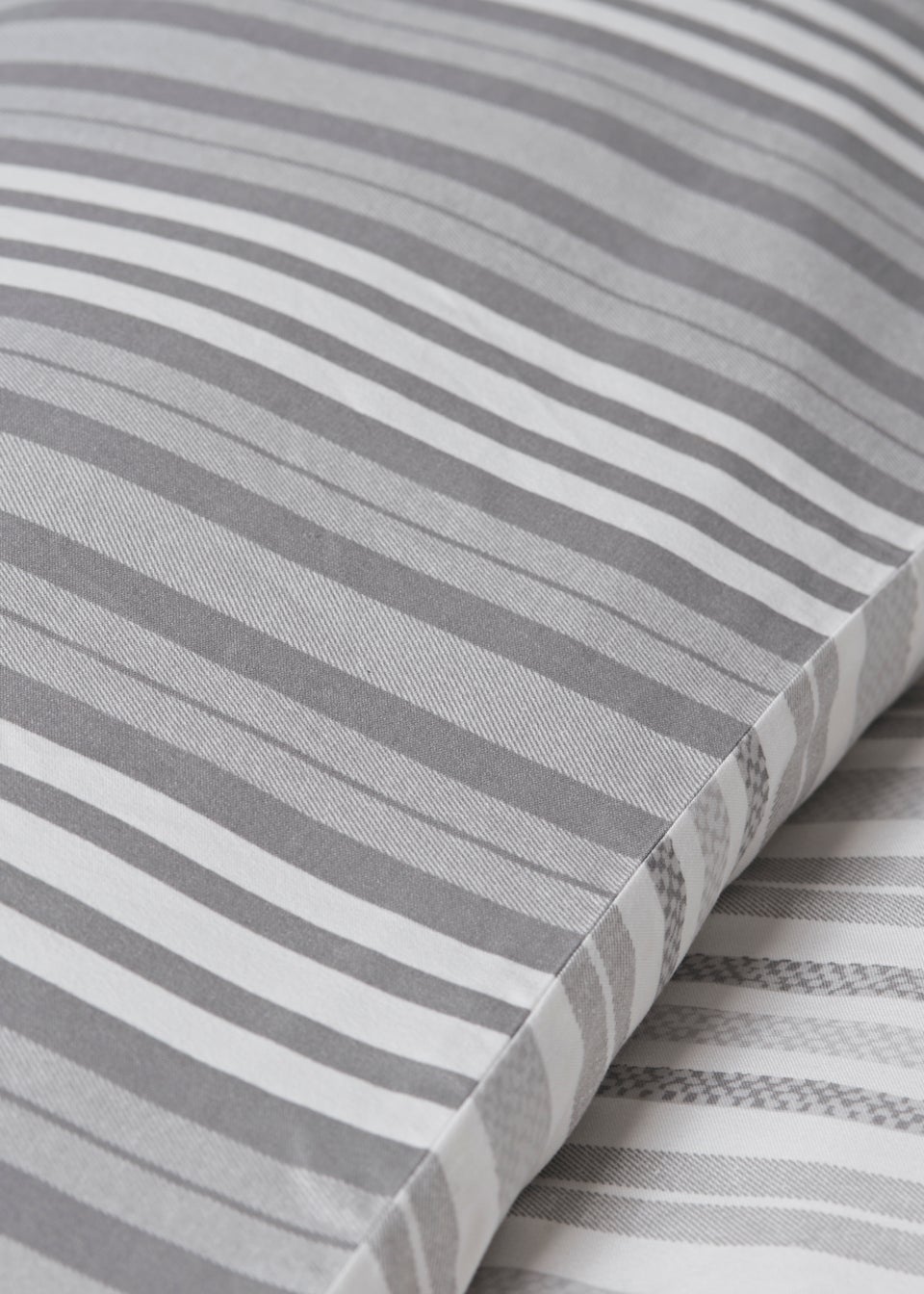 Grey Narrow Stripe Duvet Cover