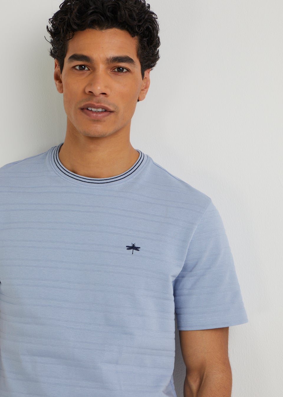 Blue Stripe Knitted TShirt Matalan