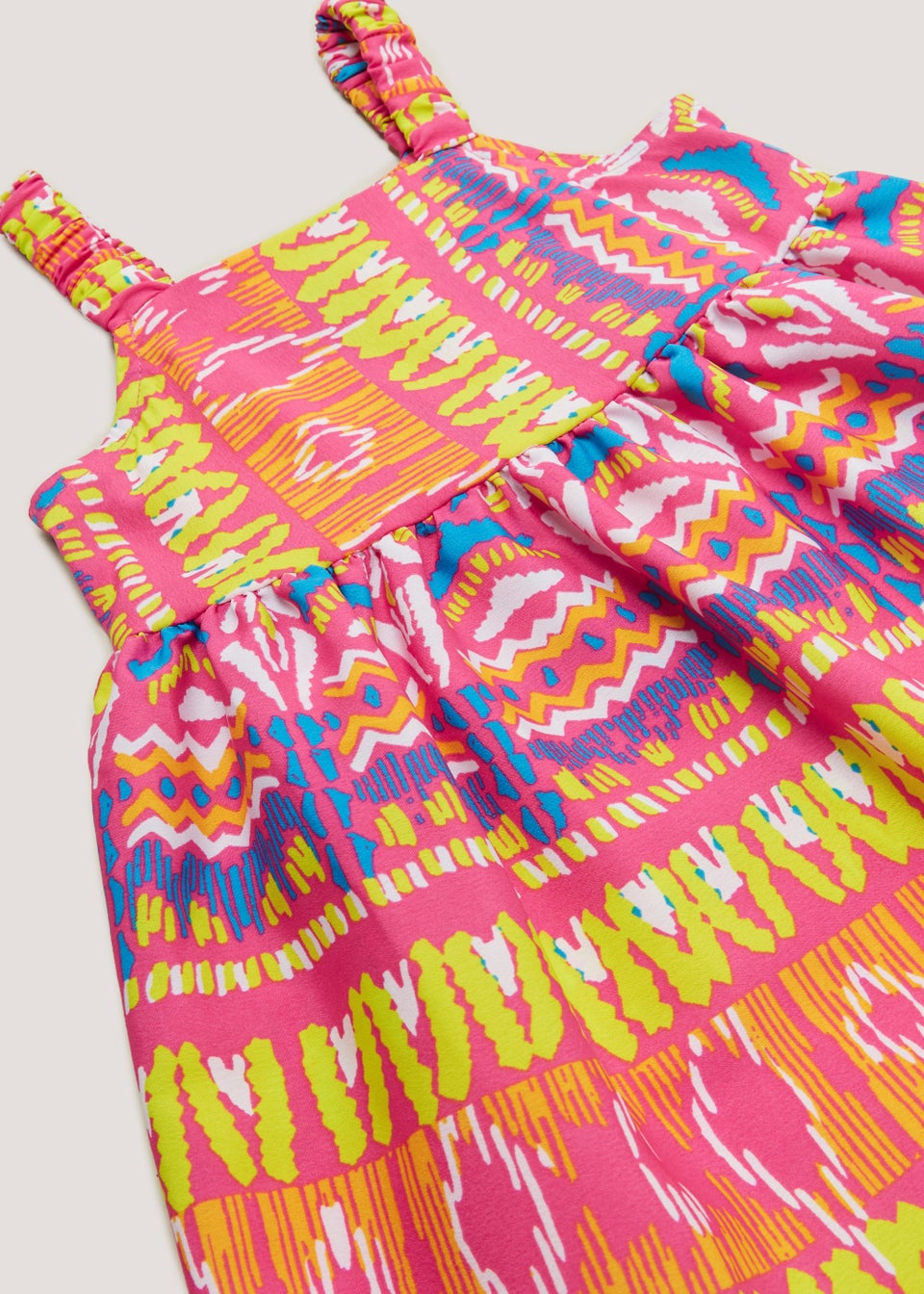 Girls Orange Aztec Dress (9mths6yrs) Matalan