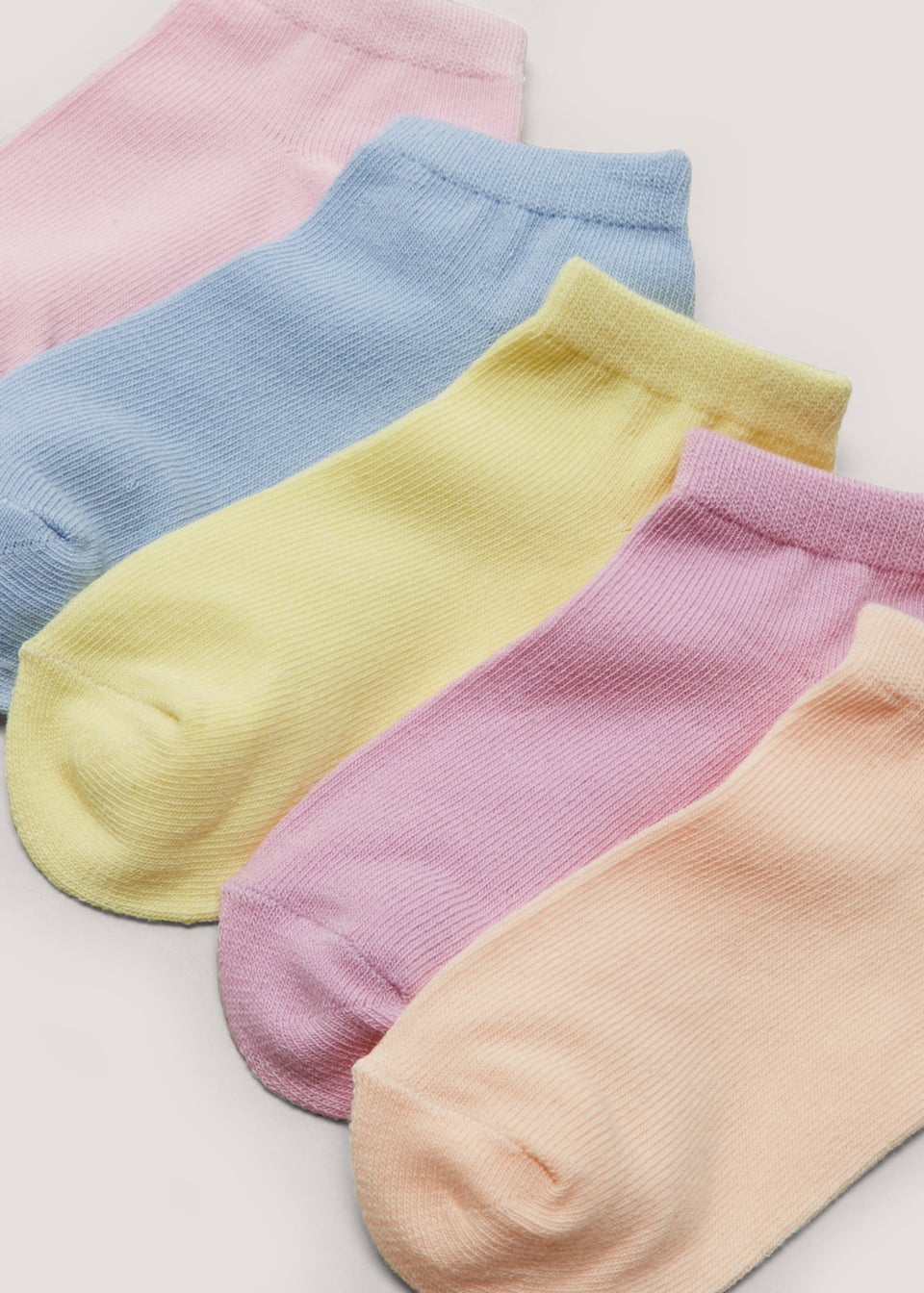Girls 5 Pack Multicoloured Trainer Socks (Younger 6-Older 5.5)