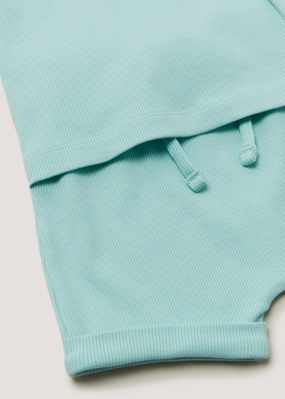 Baby Blue Ribbed Top & Shorts Set (Newborn-23mths)