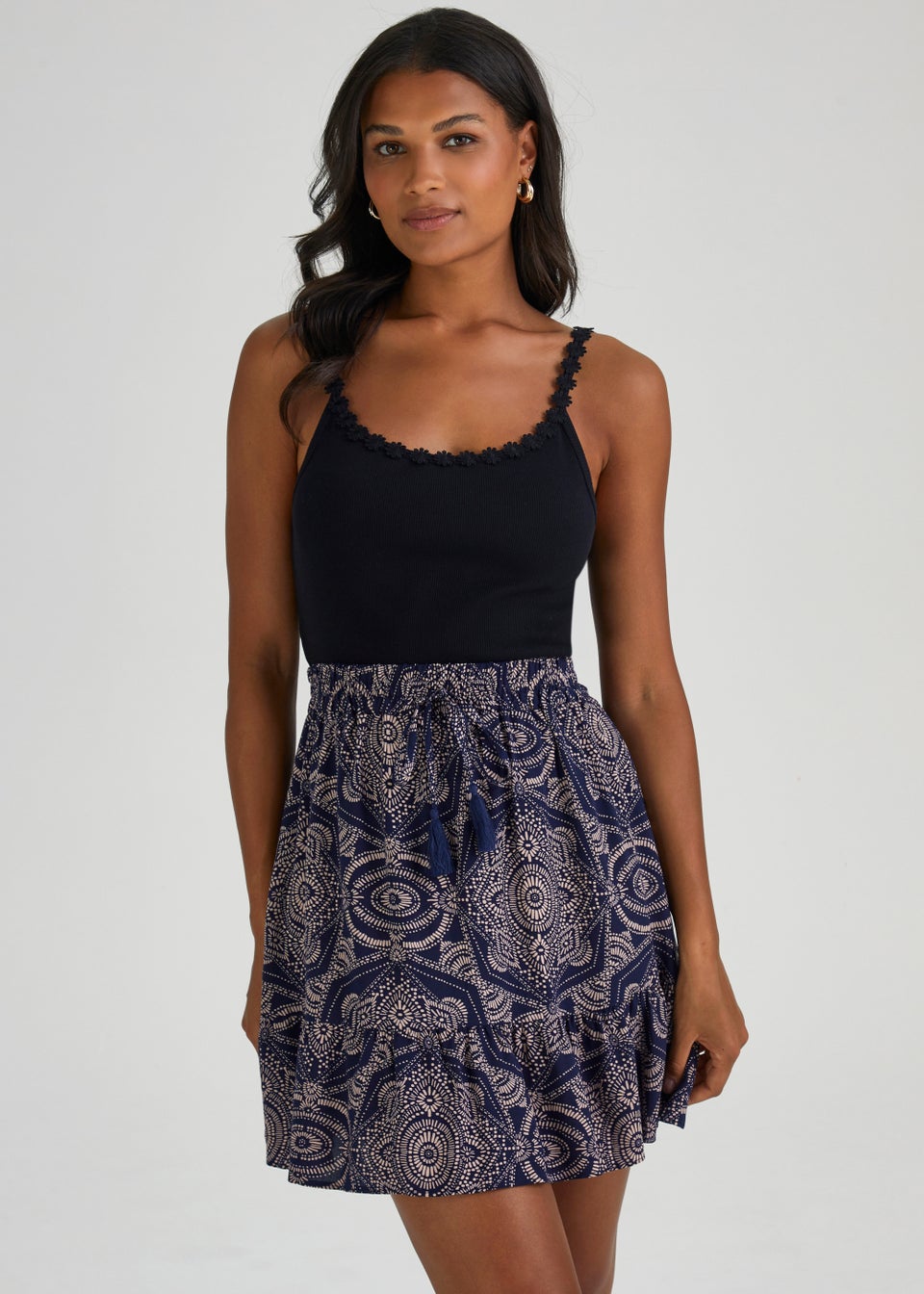 Cord top skirt matalan