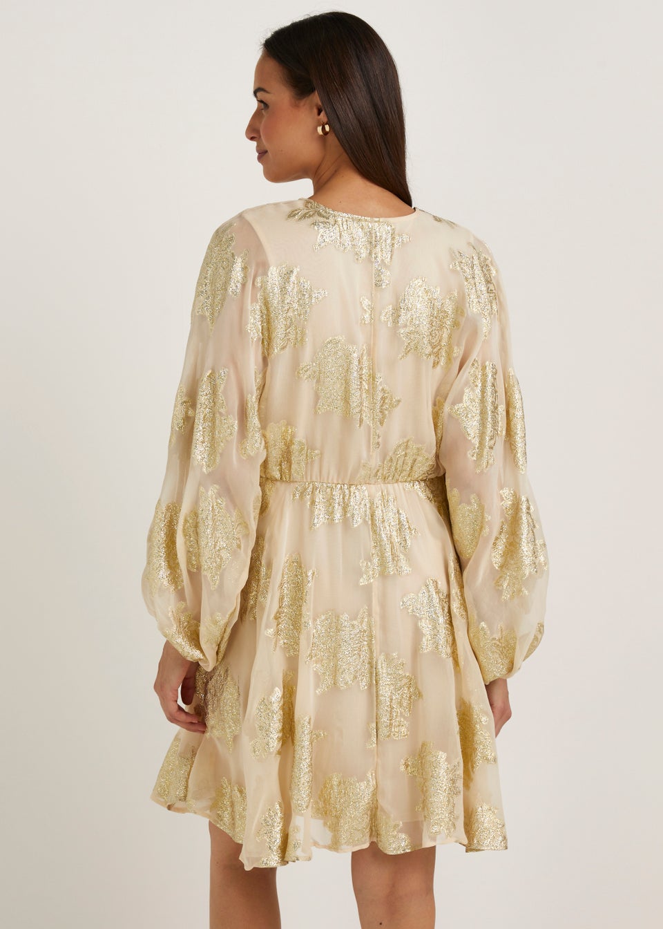 Et Vous Nude Metallic Mini Dress