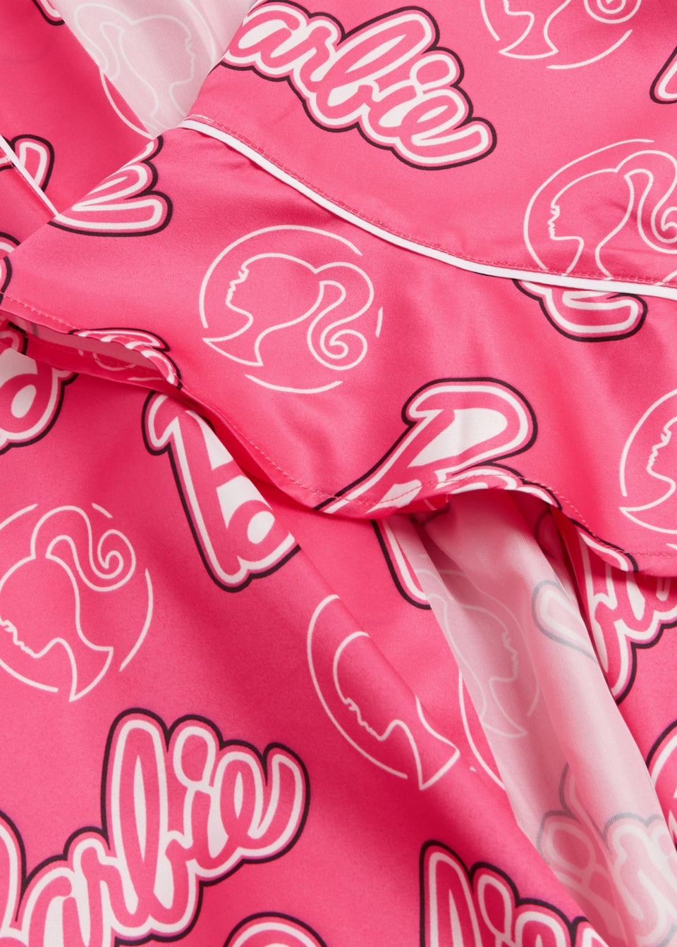 Kids Pink Barbie Satin Dressing Gown (4-10yrs)