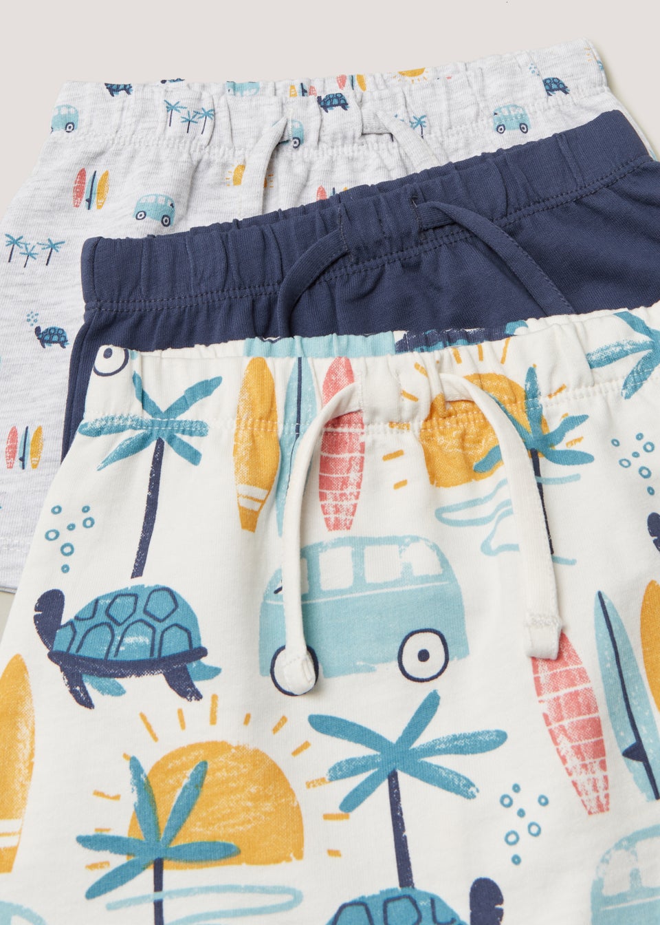 Baby 3 Pack Hawaiian Turtle Shorts (Newborn-23mths)