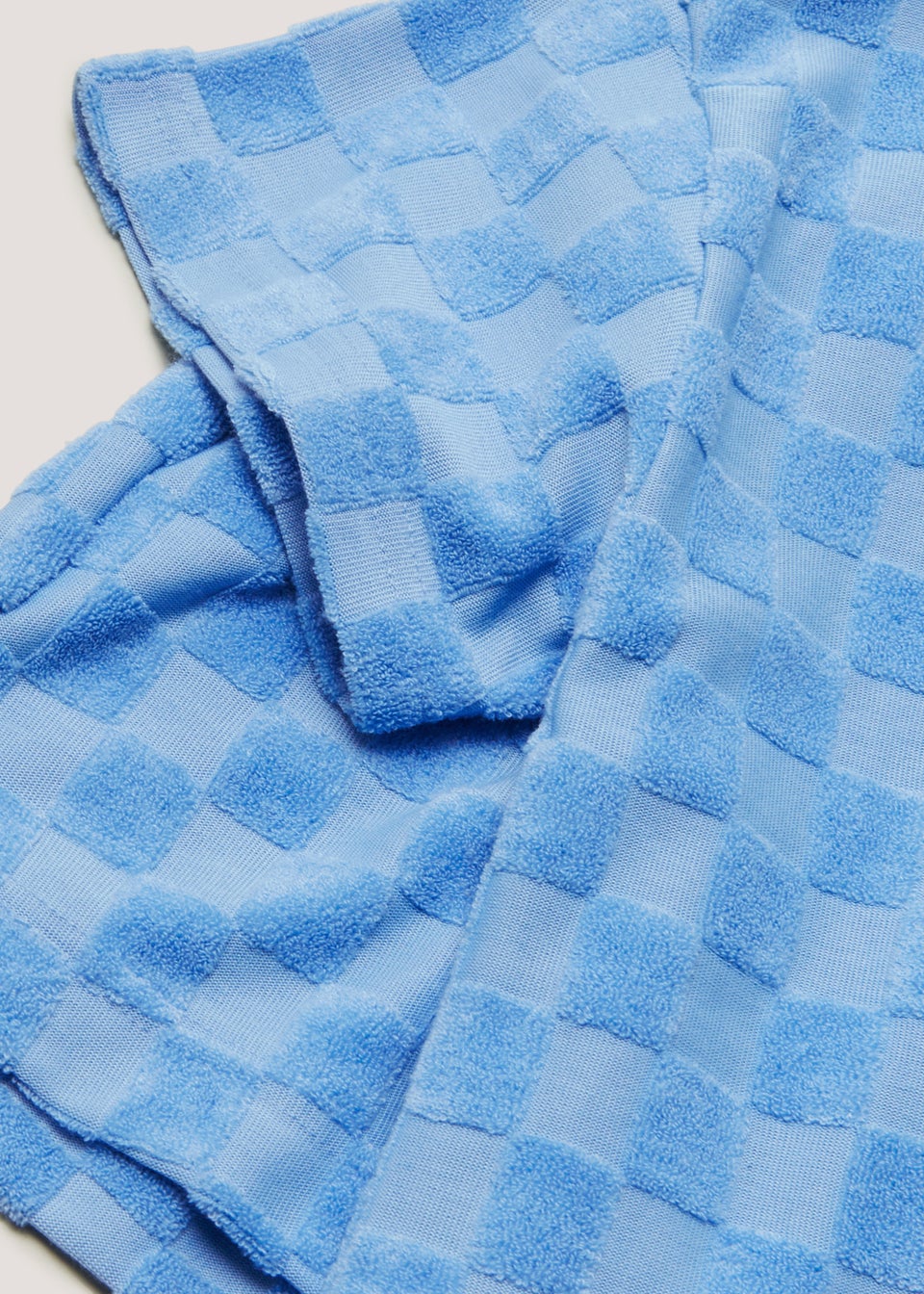 Boys Blue Checkerboard Towel T-Shirt & Shorts Set (4-13yrs)