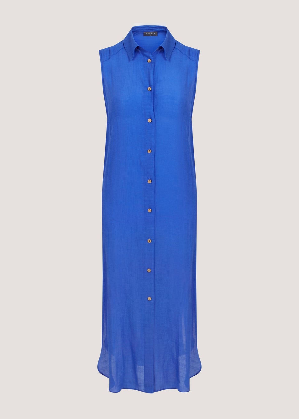 Cobalt Longline Sleeveless Beach Shirt