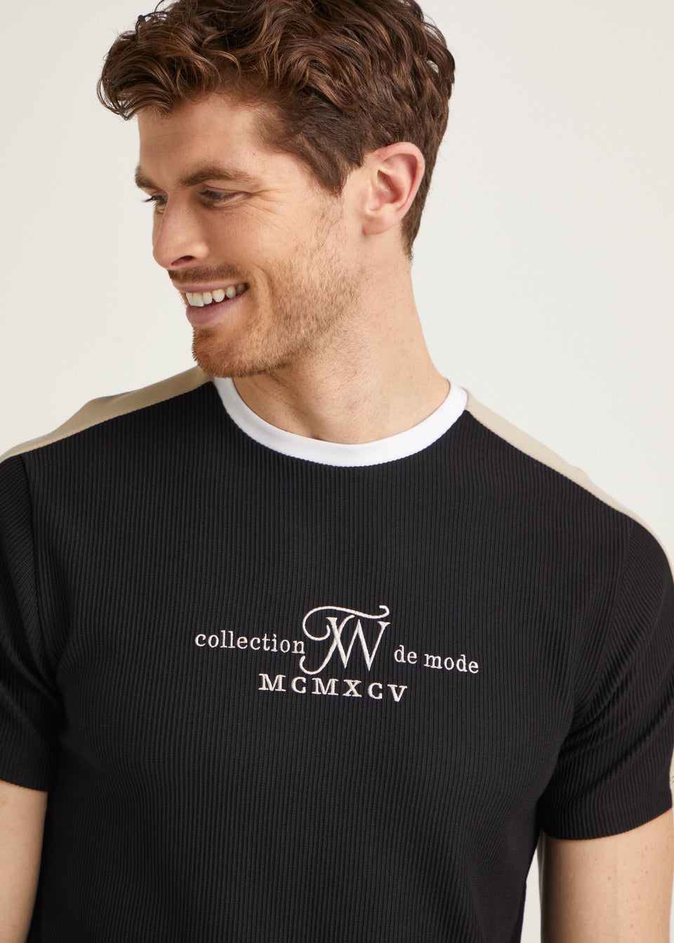 T&W Black Panel T-Shirt
