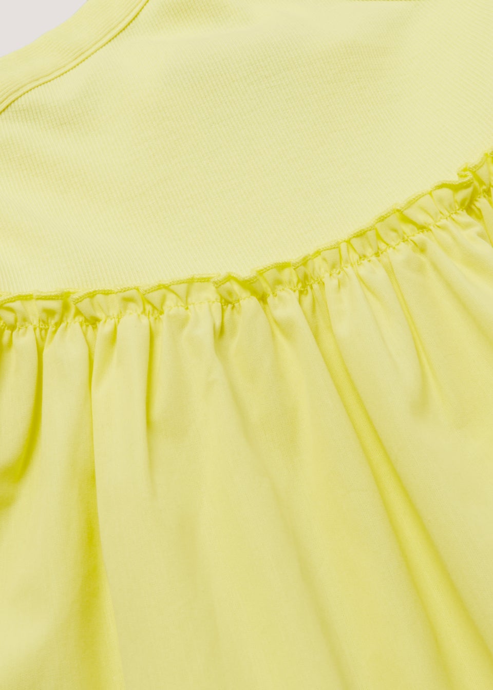 Girls Yellow Cross Neck Poplin Dress (4-13yrs)